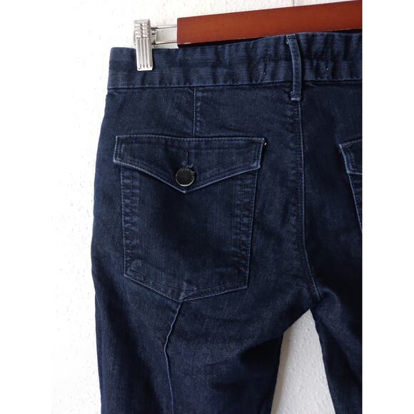 Habitual Blue Dark Wash Seamed Front Flared Legs Jeans Size 27 - Picture 5 of 8